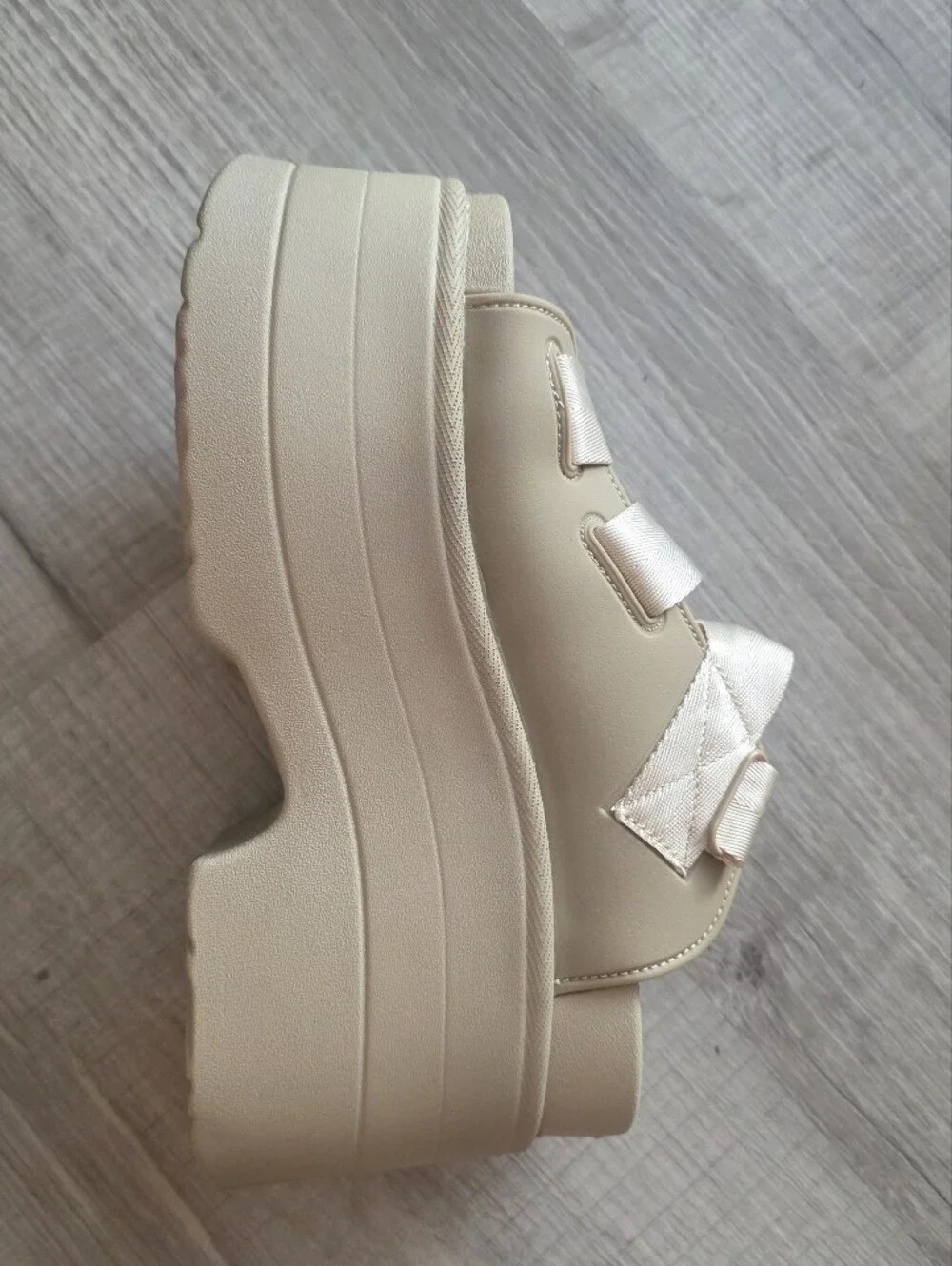 Platform Strappy Sandal in Beige - Women's Fashion Sandal
